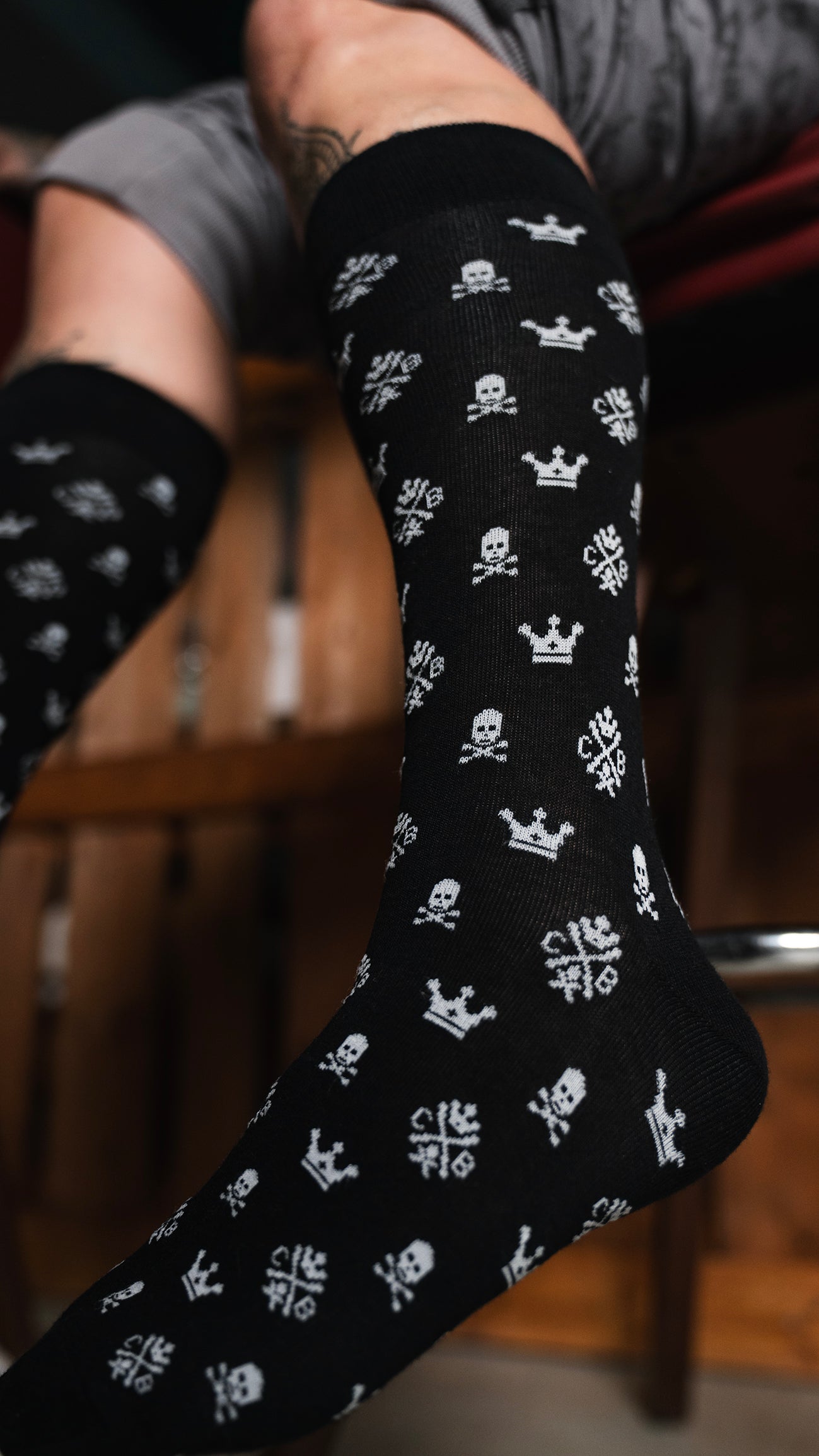 The lady skull Socks - Black
